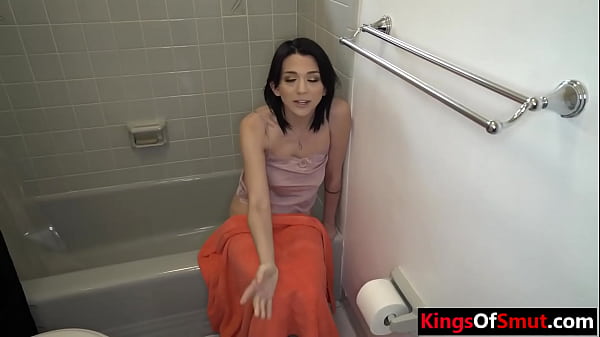 I caught my stepsister playing with massager so I fucked her doggystyle | Riley Jean