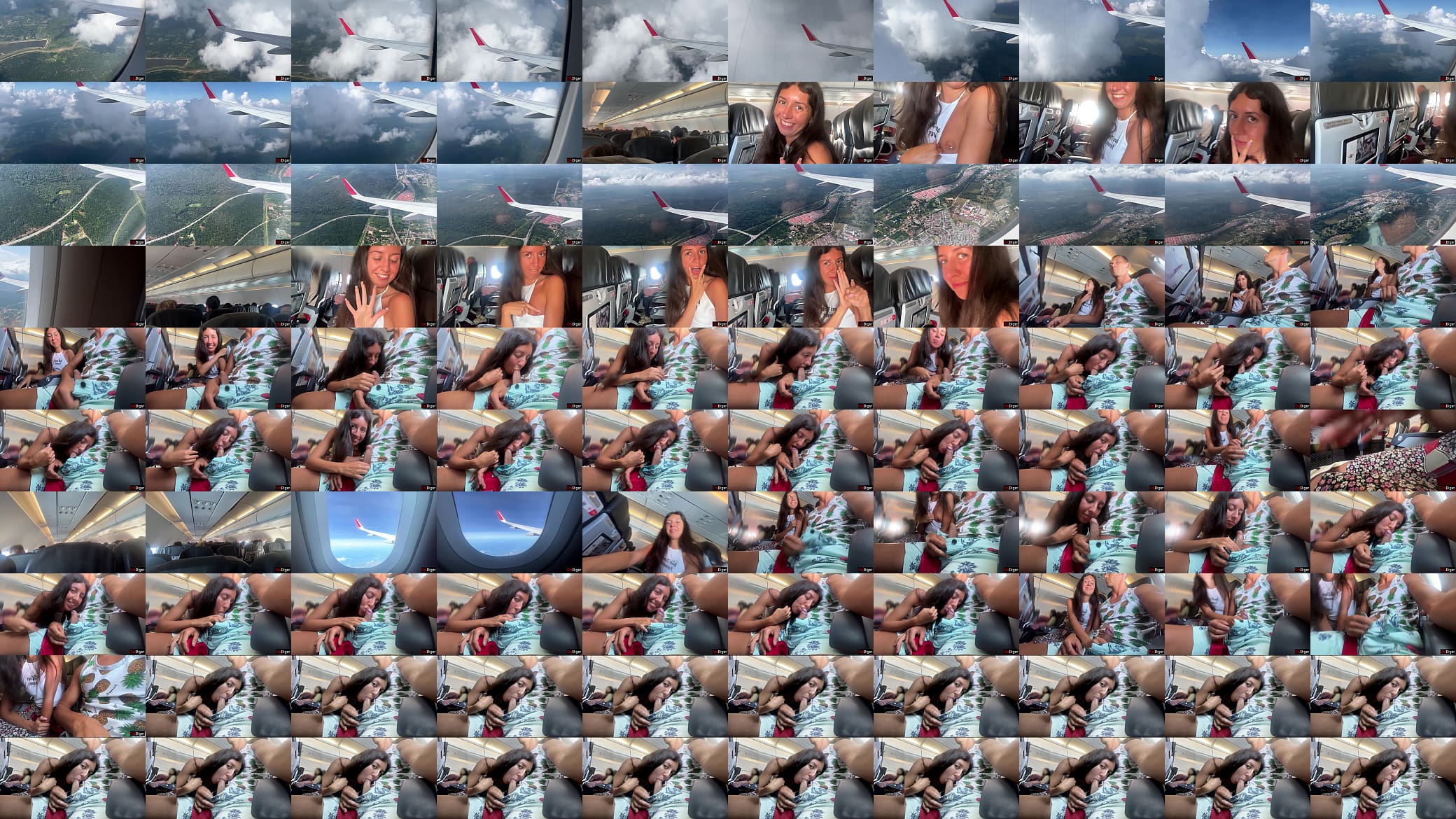 Risky public blowjob on a plane - we got caught! 预览图
