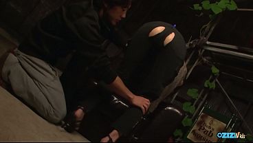 This dude was ripping her jeans so he could put his hard cock inside her.