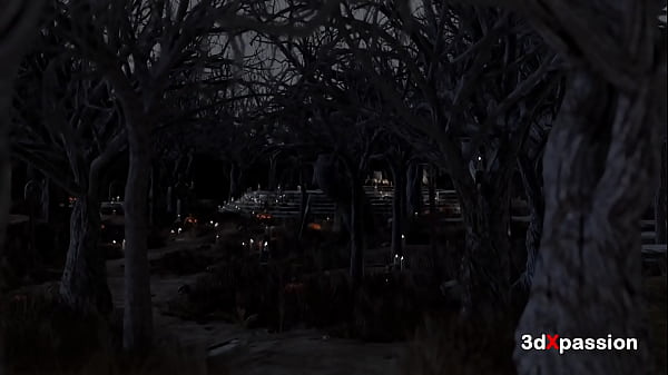 Download Video - Halloween Night on the Forgotten Hill Busty girl gets fucked hard in the Graveyard