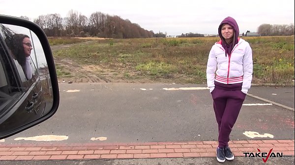 Ultra skinny runner speak russian to stranger who fuck her tight pussy