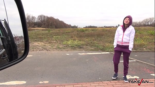 Ultra skinny runner speak russian to stranger who fuck her tight pussy