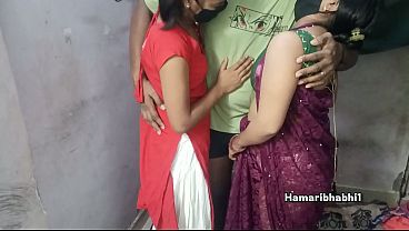Desi Indian StepMOM Teaches Her Step Daughter How to Fuck and Enjoy Threesome Sex.