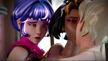 Urgía entre personajes de overwatch sin sencura