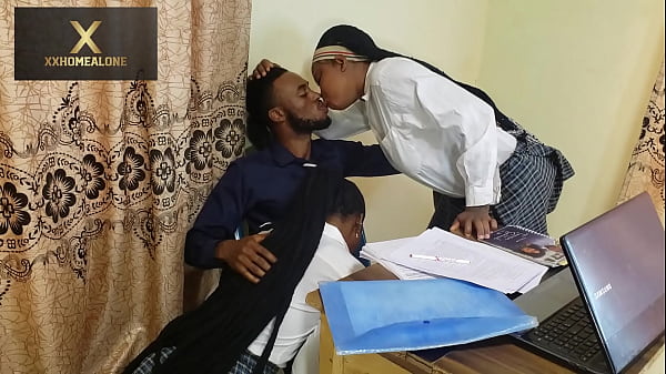 Two horny student fuck their class teacher in his office