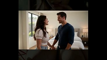 Follando el coño de la mejor amiga de mi hermanastra hasta correrme en sus enorme tetas - (Video generado con IA)