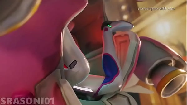 Dva stuck between her mecha and dick