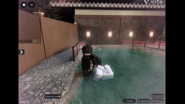 Cheating slut gets fucked in hot spring