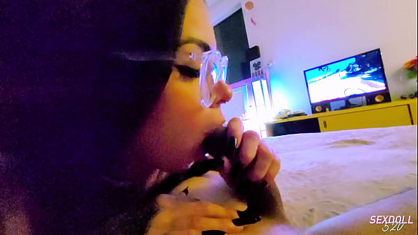 Hard blowjob with horny Stepsister and Cum in Mouth POV