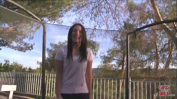 GIRLS GONE WILD - Masturbating On A Trampoline