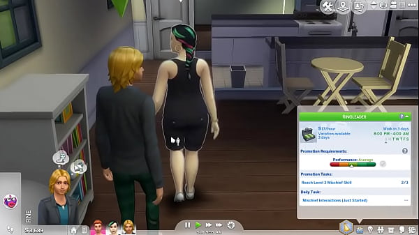 Sims 4 Eire Sky joins Hannah and Jimmy for oral threesome
