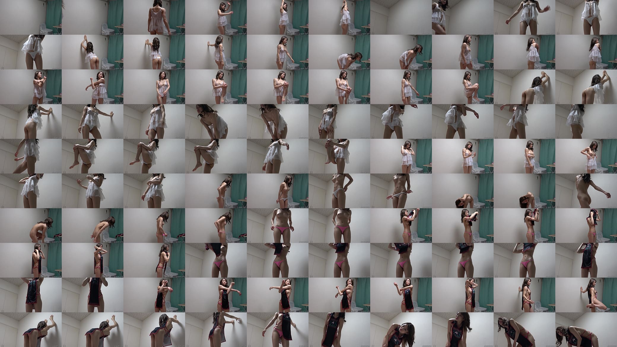 Japanese girl takes off her white lingerie and changes into a chinese dress 预览图
