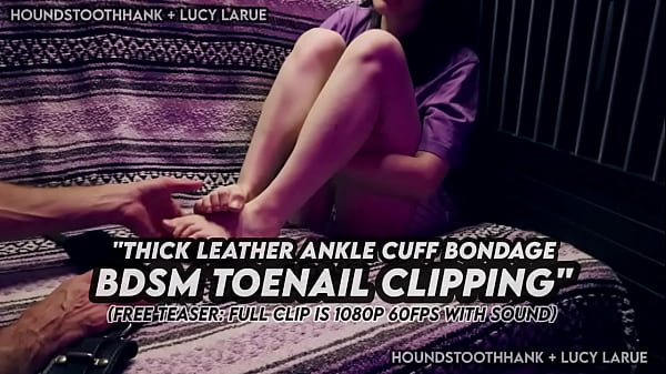 Thick Leather Ankle Cuff Bondage BDSM Toenail Clipping