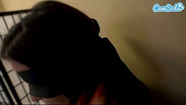Blindfolded Step Son Cums in Mom's Panties