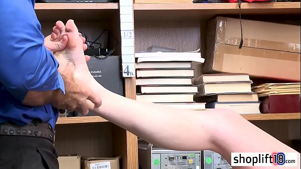 Sexy blonde Russian teen busted by a perverted cop