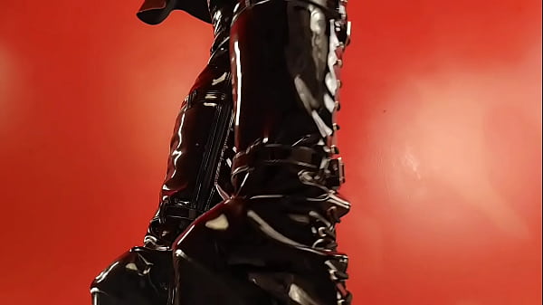 Wet hot brunette Myla Angel binds her boobs and pussy with rubber rope, dildo sweet suck and titfuck!