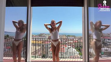 From pizza to cock, she loves eating in Italy - cute NERDY TEEN ( 18) giving a blowjob