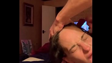 Teacher gets Double cum facial from 18yo