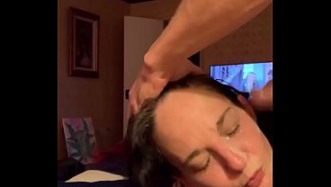 Teacher gets Double cum facial from 18yo