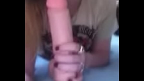 My girlfriend gagging on a thick 8 incj dildo