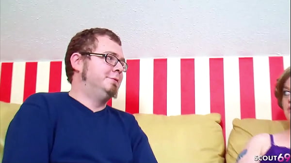 GERMAN NERD CUCKOLD LET BBW WIFE FUCKED IN MMF THREESOME