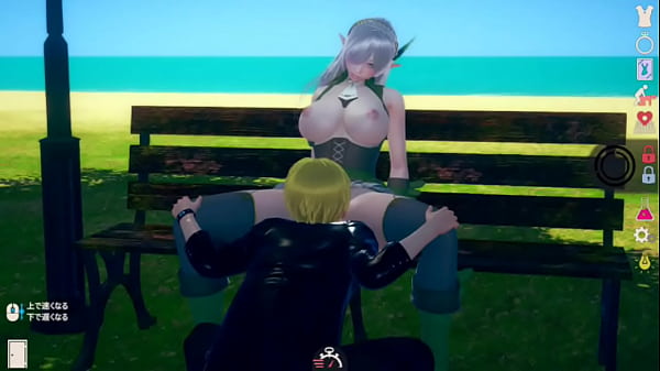 [Personality is easygoing and gentle] AI 〇 woman play video (silver hair big breasts elf beauty edition with naughty scene) Real 3DCG erotic game [hentai game]