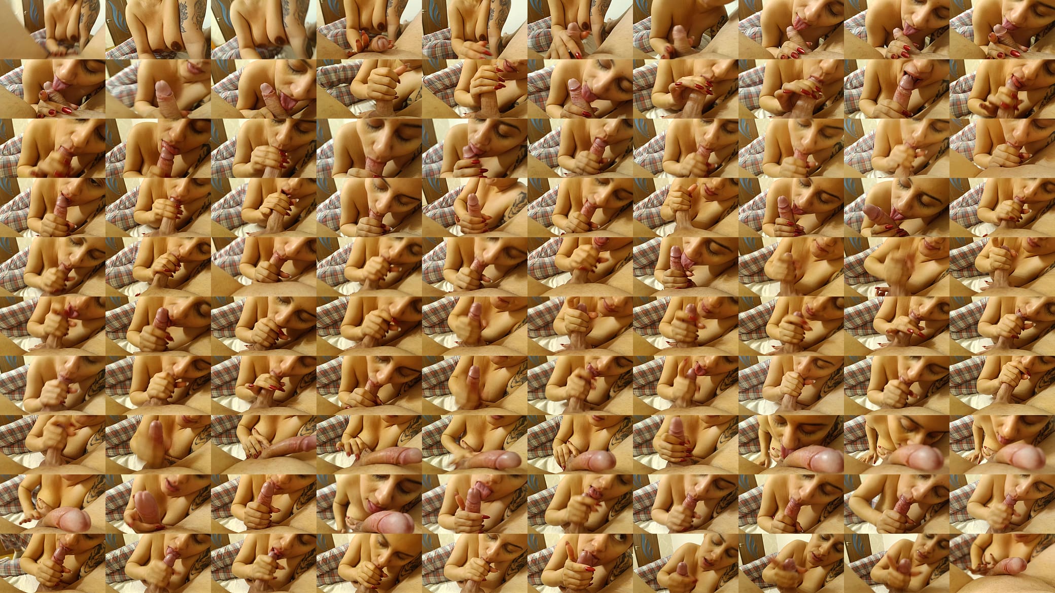 Blonde big natural tits sucking dick and handjob for cum 预览图