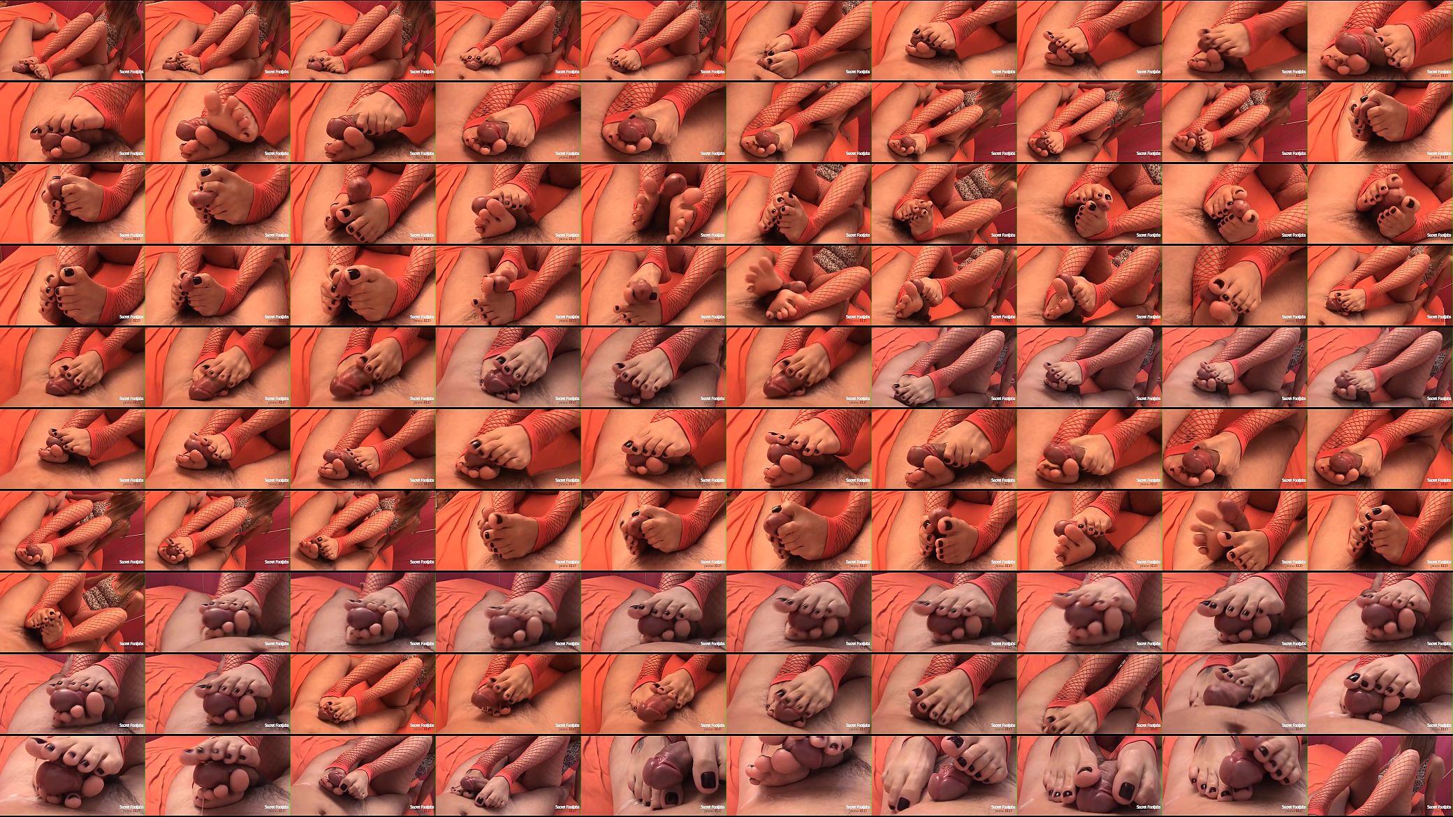 Andrea gives me fishnet socks footjob and makes me huge cum on her feet! Your big toes tighten my dick hard! 预览图