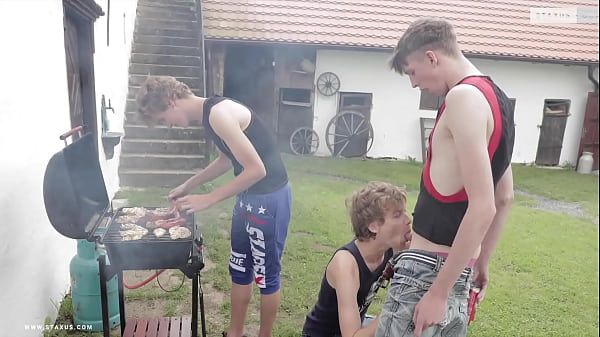 Download Video - Friends go out for a barbecue and end up fucking bareback&excl;