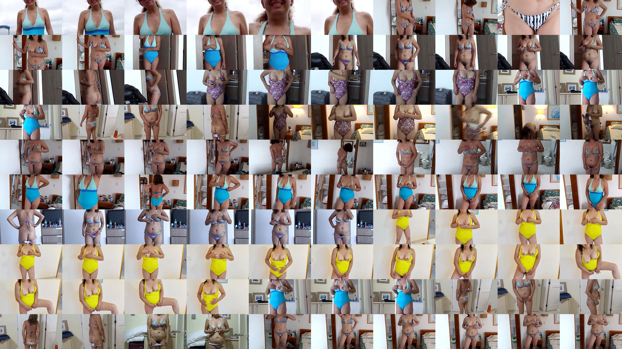 On the beach, beautiful 60-year-old mature woman showing off her tits, pussy, and ass 预览图