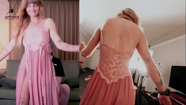 Hazel Ash tries on a #gorgeous #pink #slip. it made her feel like a #princess and she couldn't help #dancing! Just watchin...