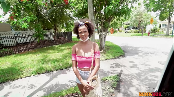 Alina Ali Hot Ebony Hops in the Bus