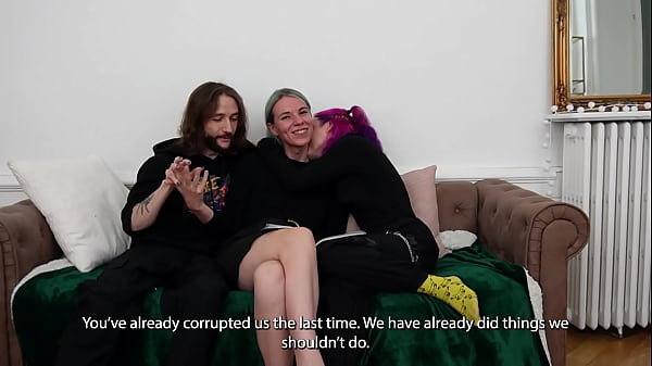 A real French amateur couple fucks in threesome with a pretty trans girl.
