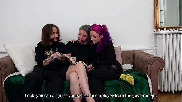 A real French amateur couple fucks in threesome with a pretty trans girl.