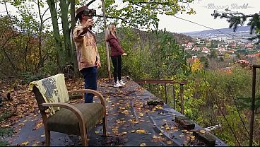 Behind The Scenes Of Petite chick Gina Gerson loves fucking her pussy outdoor