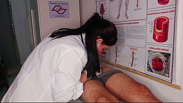 Erection in front of the nurse