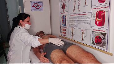 Erection in front of the nurse