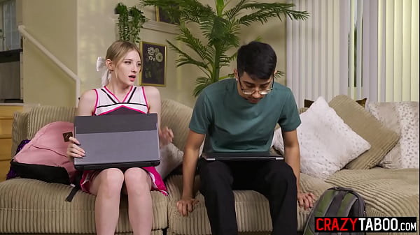 A shy guy Diego Perez fucks petite and hot popular cheerleader Melody Marks