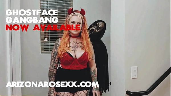 GHOSTFACE GANGBANG with Arizona Rose??Available Now??8 Horny (and aggressive) Ghostfaces, 1 VERY excited Hot...