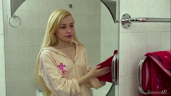 Sexy Blonde Olya Washes Her Long Hair In The Shower!