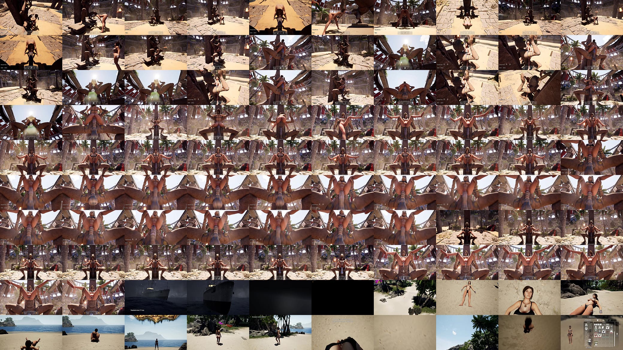 The ancient statue has awakened and is now rhythmically pounding Lara in all her holes. 3D Hentai Game Animation 预览图
