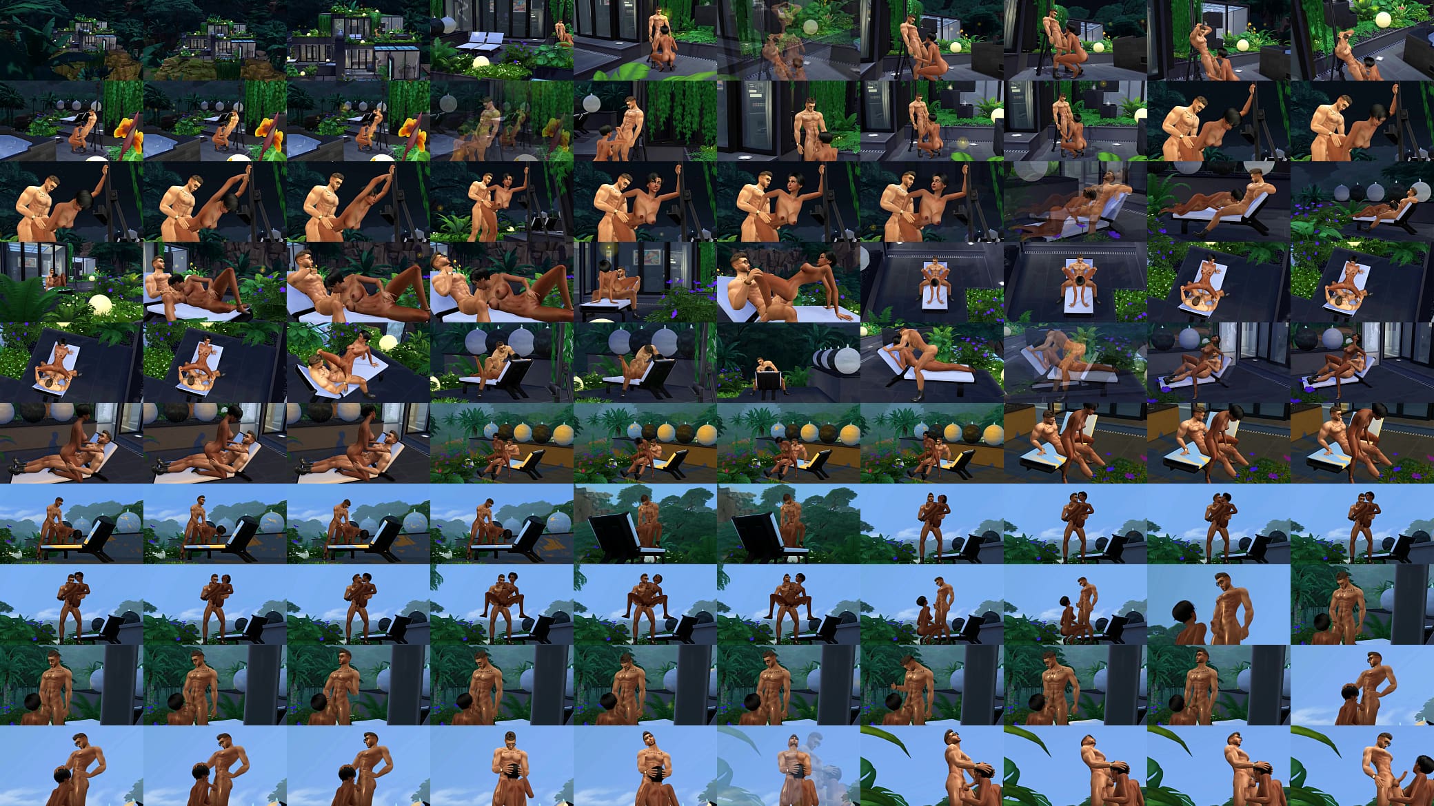 Hunky Sims 4 - Passionate blowjob and sweaty sex (cum in the mouth) 预览图