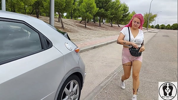 DESPERATE WOMAN IN TROUBLE WITH HER CAR FEMALE DESPERATION