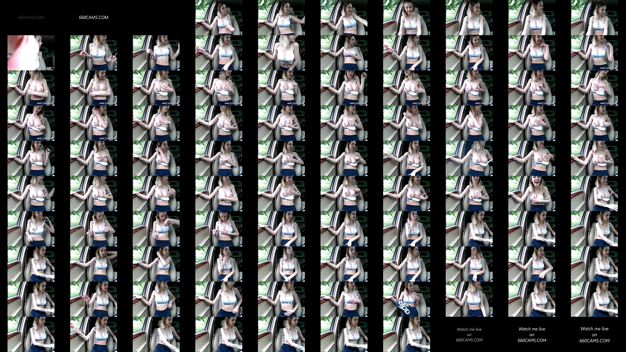 Camgirl flashing boobs in car while smoking - 660CAMS.COM 预览图