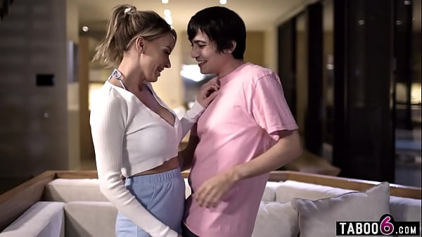 Stepmom MILF Pristine Edge pulls an all nighter with her lovely stepson