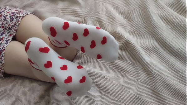 My cute socks are perfect for playing with his dick, oh yes!