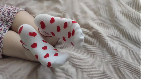 My cute socks are perfect for playing with his dick, oh yes!