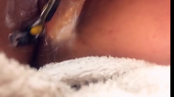 Bubbles and cream- Shaving my pussy