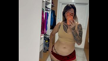 My husband with his small penis trying to fuck my giant ass!