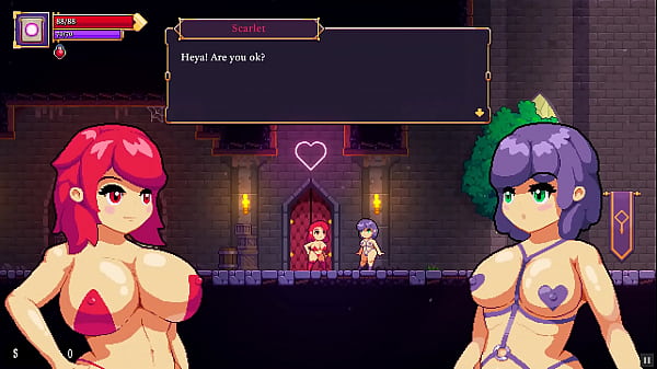 Scarlet Maiden [ Hentai game PornPlay ] Ep.1 Starpon lesbian fun with naughty goblin